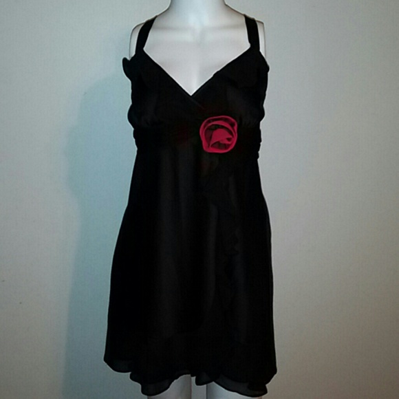 Flora by Flora Nikrooz Dresses & Skirts - Flora Nikrooz • One Red Rose Black Minidress / (S)